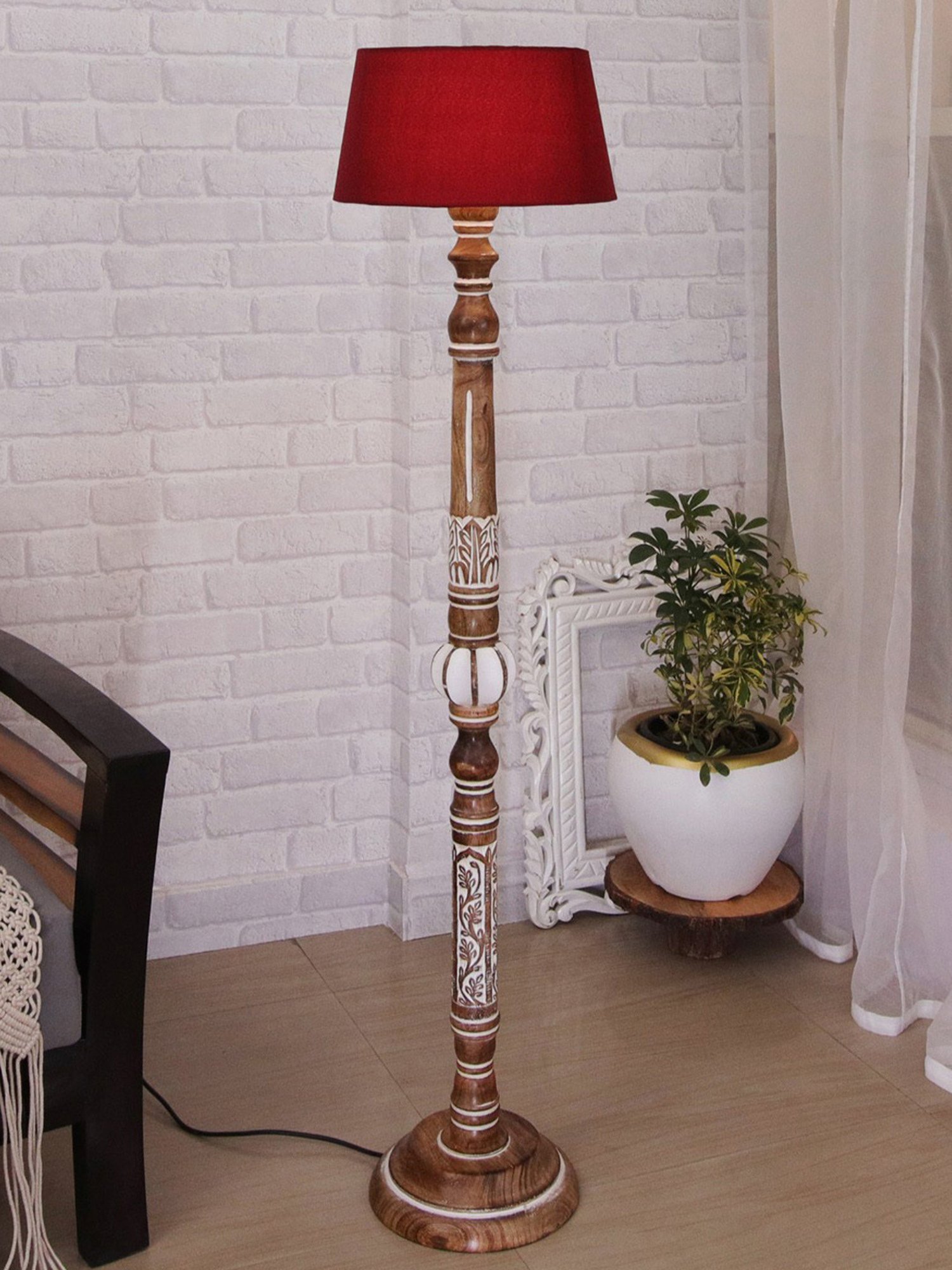 64" x 8.9" x 10.5" Smart Light Full Spectrum Floor Lamp (Includes LED Light Bulb) White - Verilux