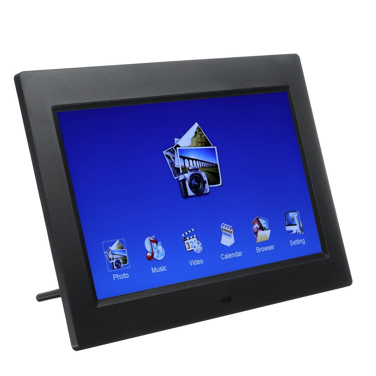 10.1 inch Multifunction LED Digital Photo Frame 1024x600 Resolution Electronic Album Calendar-Black/EU Plug