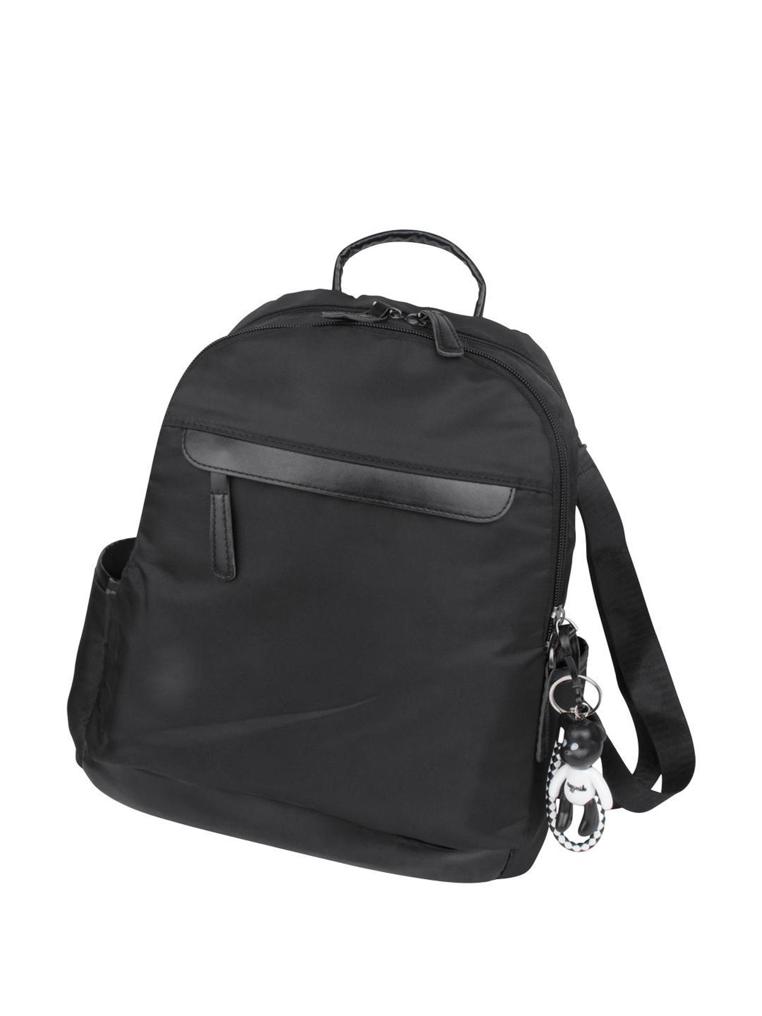 Angeline Black Polyester Medium Backpack