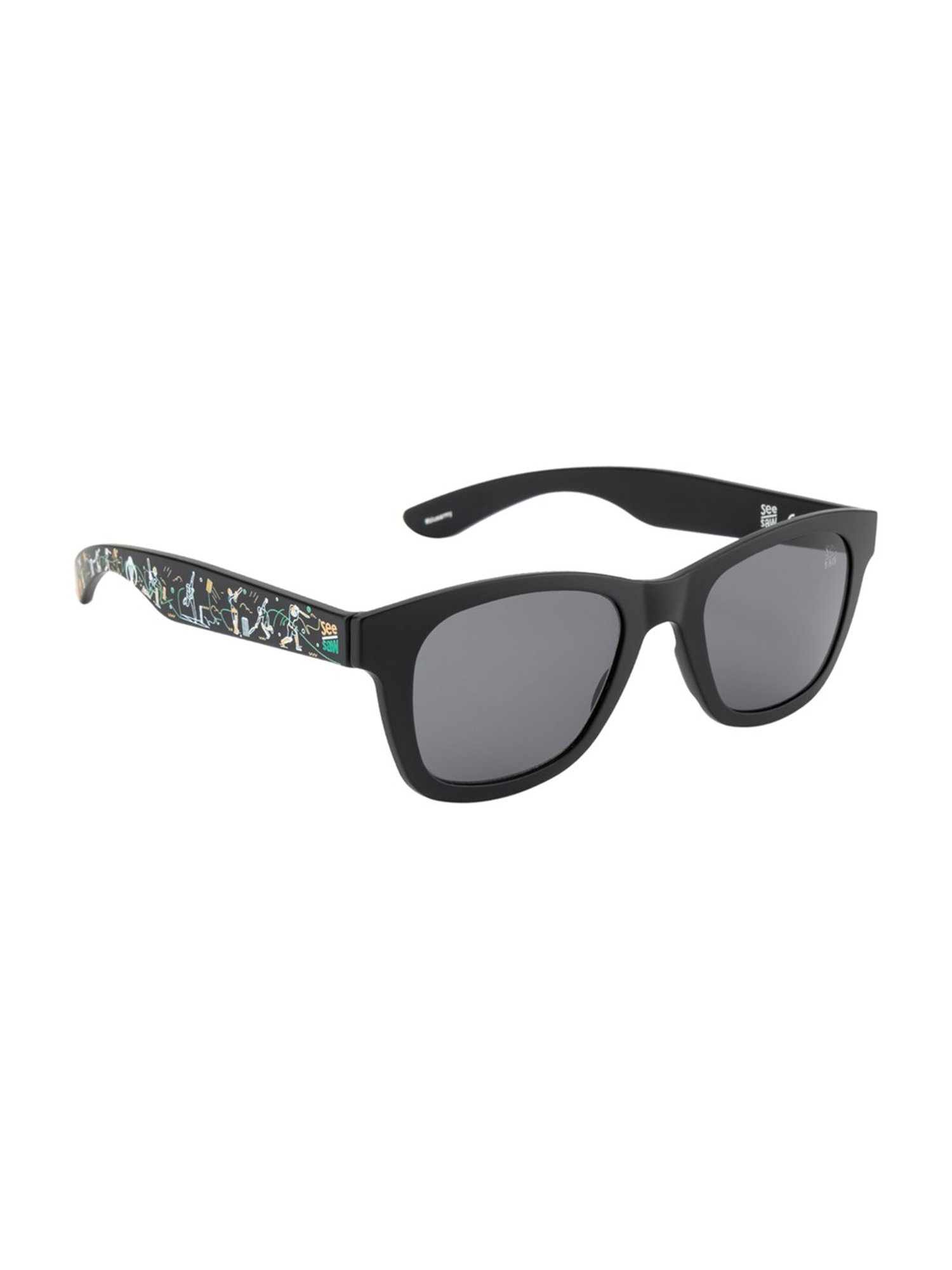 SeeSaw Light Grey Square Unisex Sunglasses