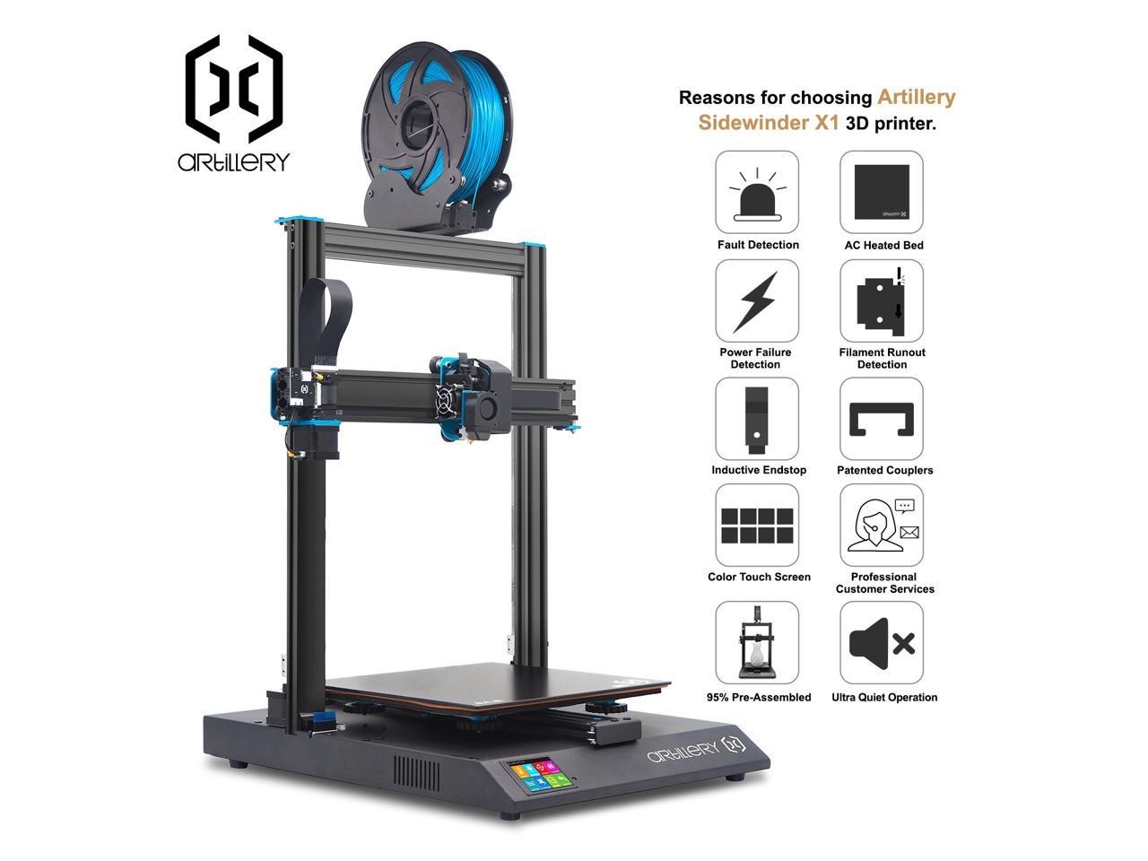 2020 New X5SA Pro 3D Printer High Precision Large Build Size Double Axis External Guide Rail and Titan Extruder, TRONXY 3D Printer