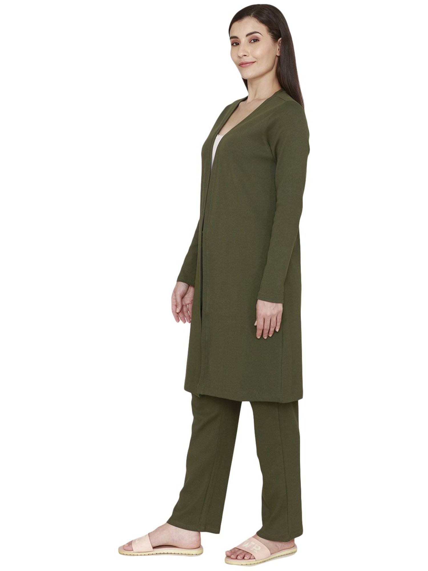 Zivame Green Full Sleeves Shrug