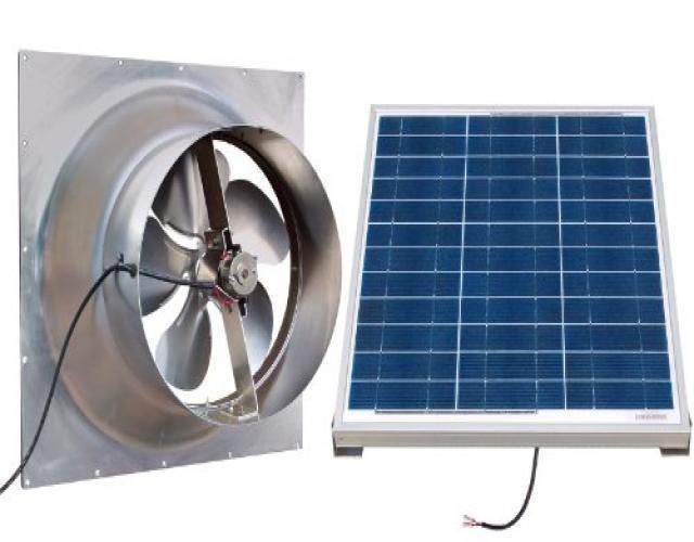 Gable Mounted Solar Attic Fan - 60 Watts - 3100 sq ft