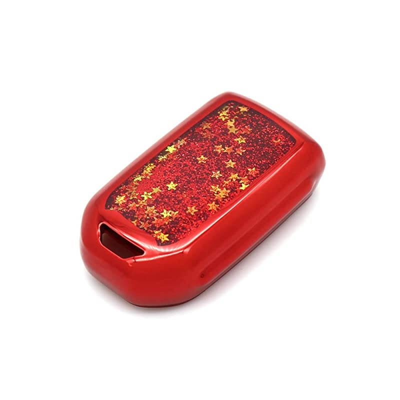 Quicksand Full Protect Key Fob Cover Compatible with Honda Civic Accord CRV Odyssey Pilot Red