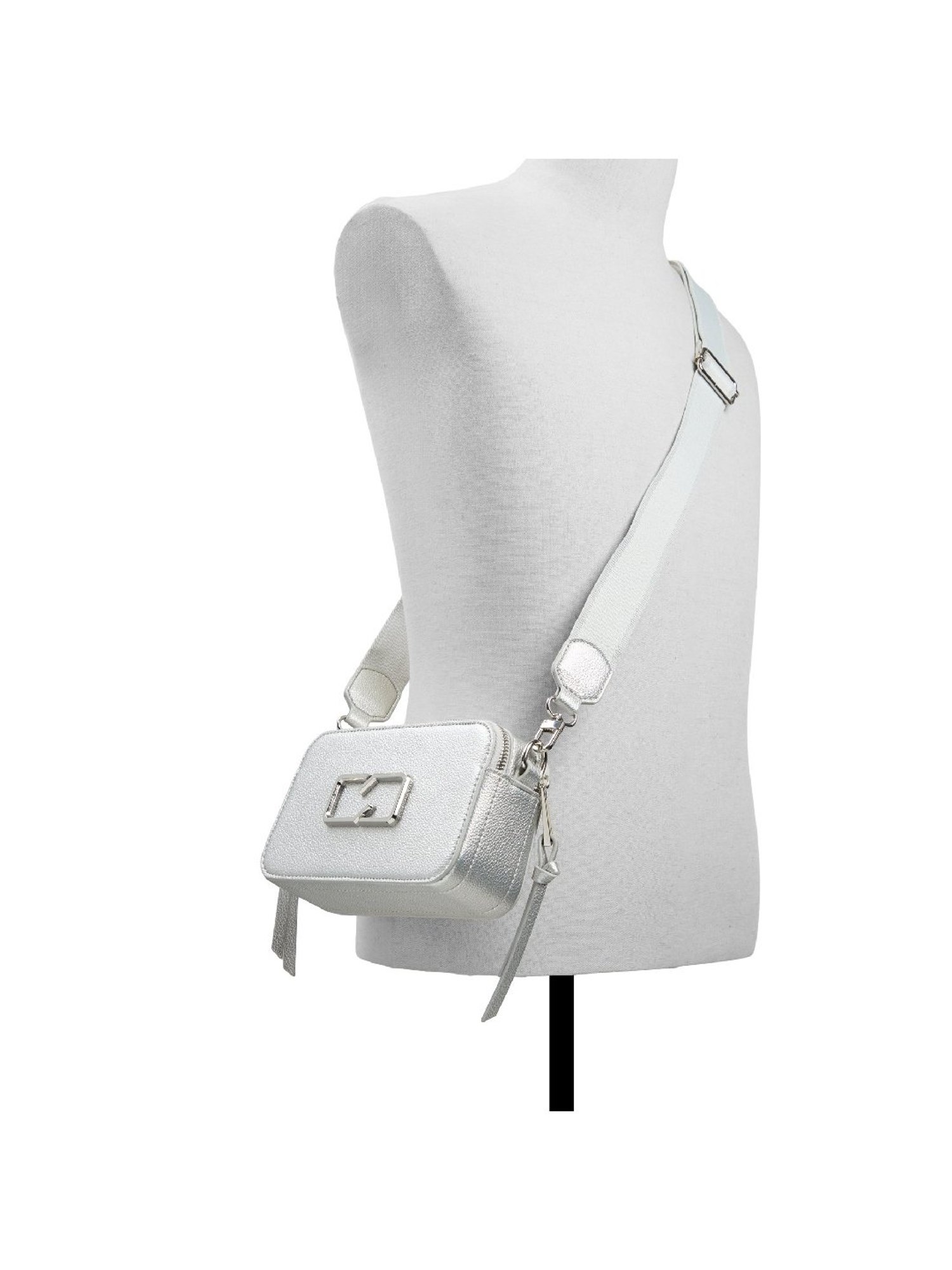 Call It Spring Silver Solid Small Sling Handbag