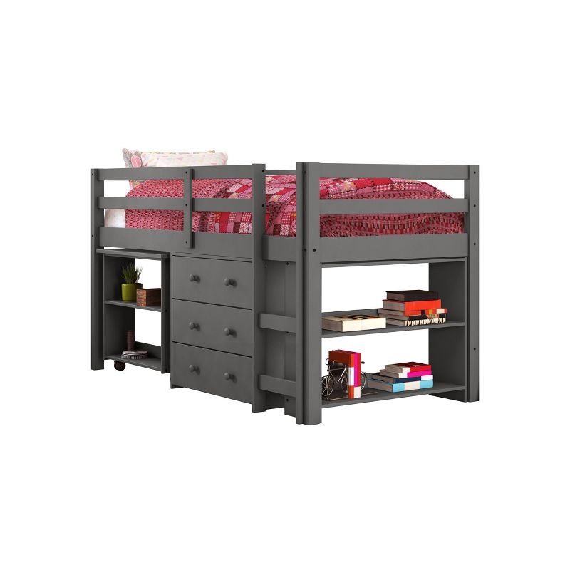 Low Loft Bed Dark Gray - Donco Kids