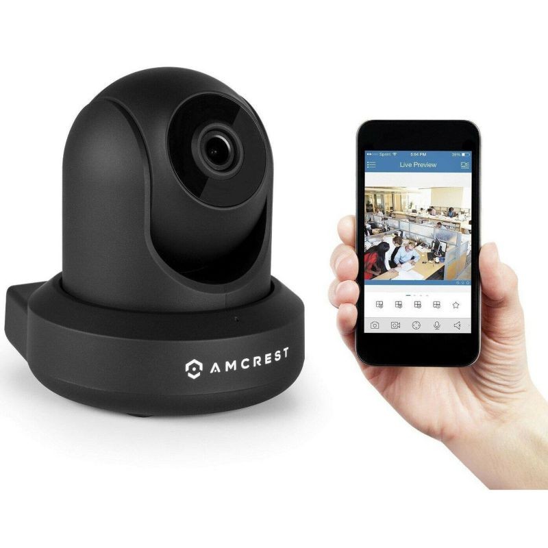 Amcrest IP2M-841 ProHD 1080P (1920TVL) 30FPS Wireless WiFi IP Camera (Black)