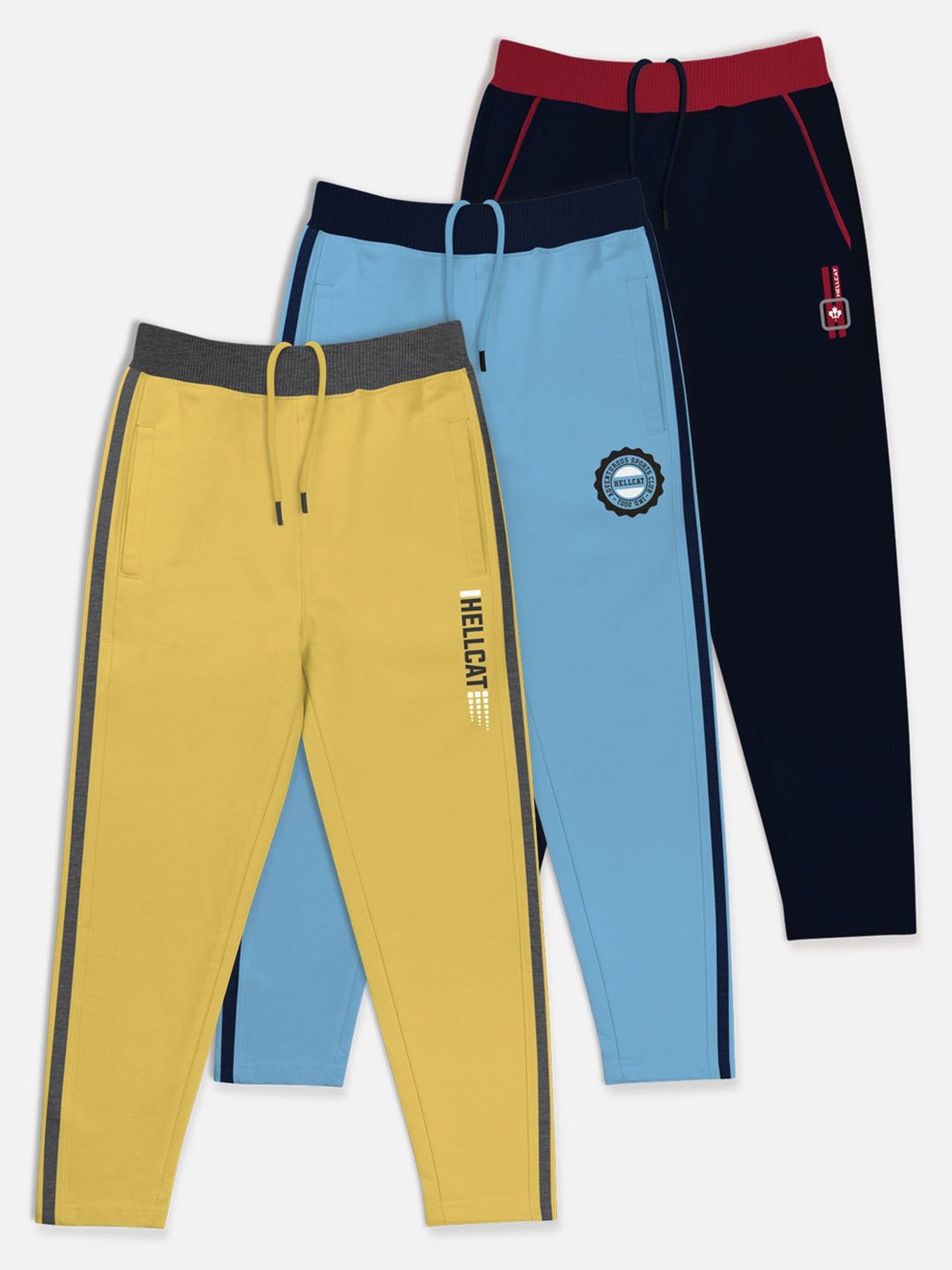 HELLCAT Multicolor Solid Trackpants (Pack Of 3)