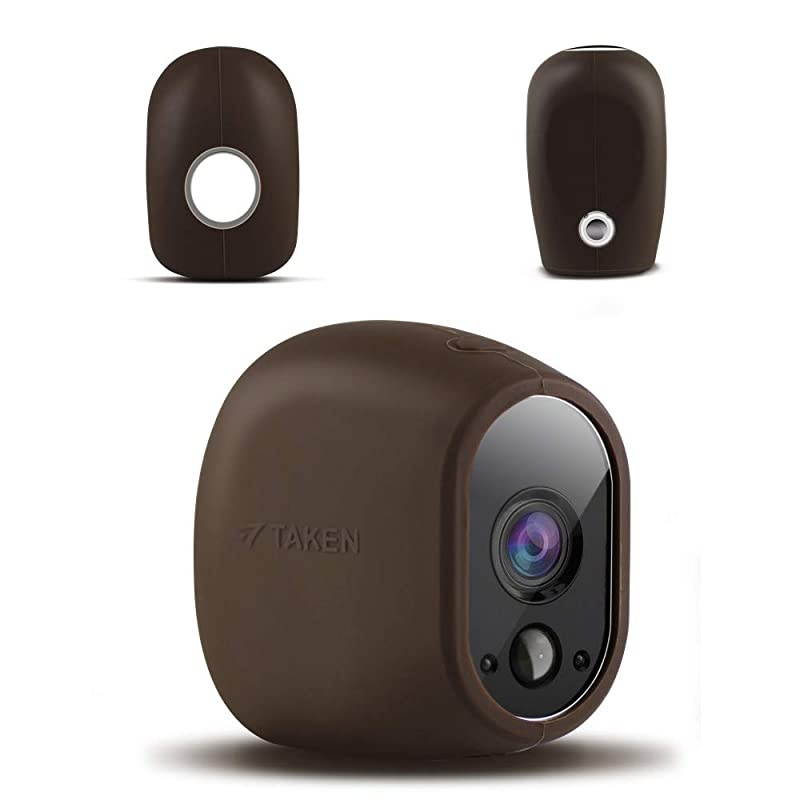 Silicone Skins Compatible for Arlo Smart Security Home Camera, Silicone Skins Case Cover for Arlo Smart Security Wire-Free Cameras, 1 Pack, Brown