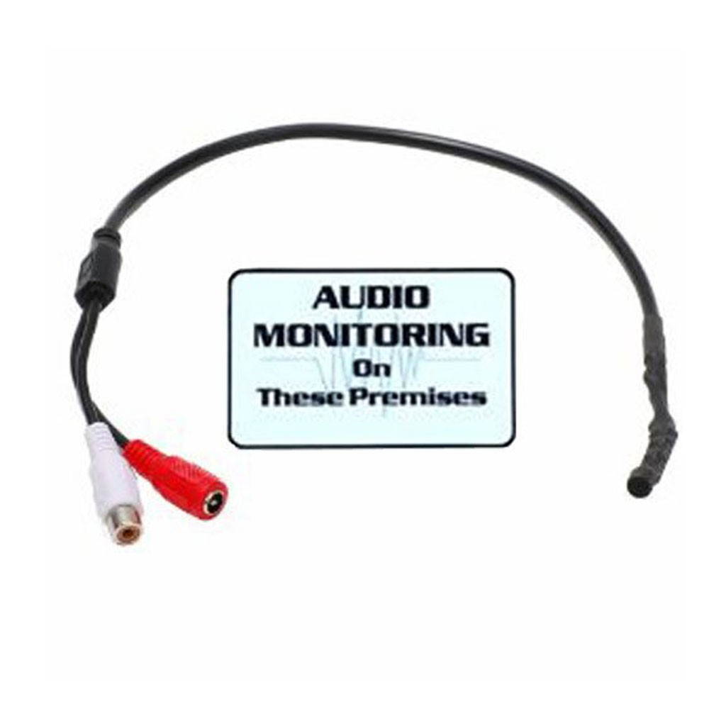 VideoSecu High Sensitive Security Audio Monitoring Recording Pre-amp Microphone for CCTV Surveillance DVR System WD6