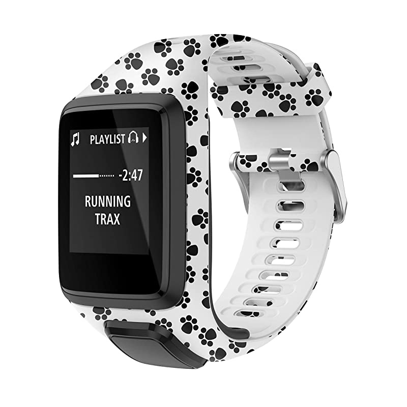 Bands for Tomtom Runner 2/3 Strap,Compatible with Spark 3/Golfer2/Adventurer,Rubber Replacement Band for Screen Protector-GPS Smart Watch Accessories.