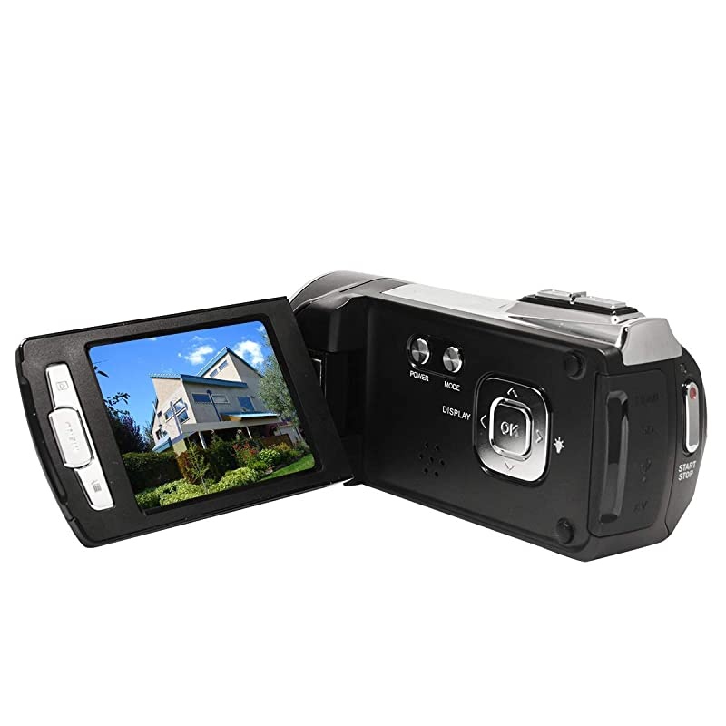 Camera Camcorders Digital Camera Recorder FHD 1080P 12MP 2.7 Inch 270 Degree Rotation Screen 8X Digital Zoom Camcorder Vlog Camera Digital Camcorder with Rechargeable Battery