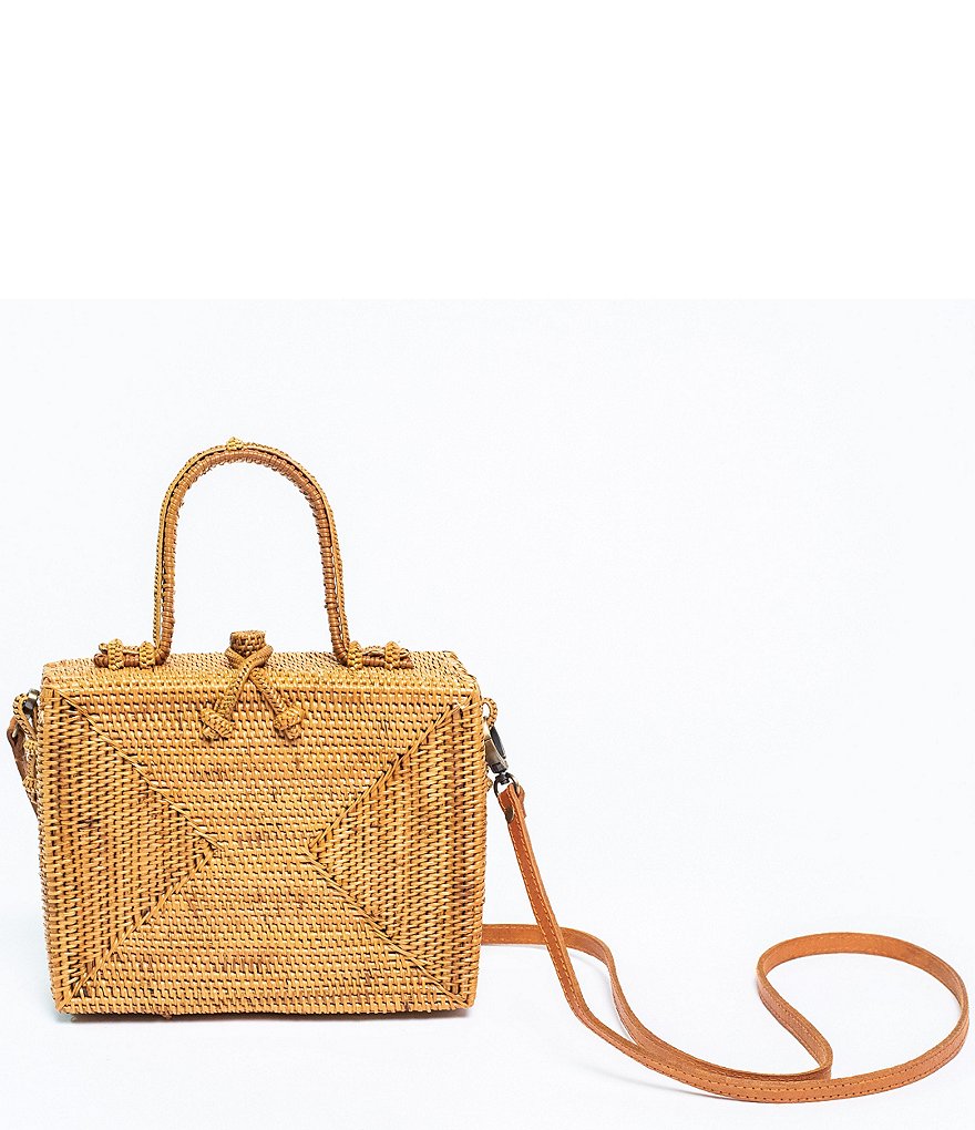 Beachgold Picnic Straw Crossbody Bag