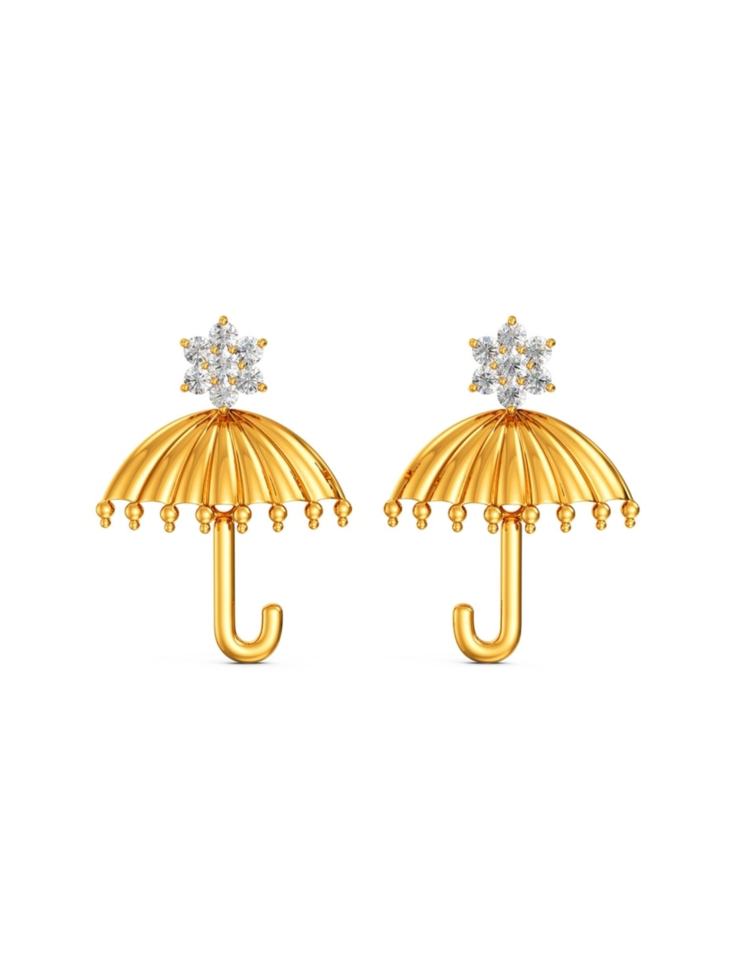 Joyalukkas Gold 22K Sunbrella Stud Earrings for Women