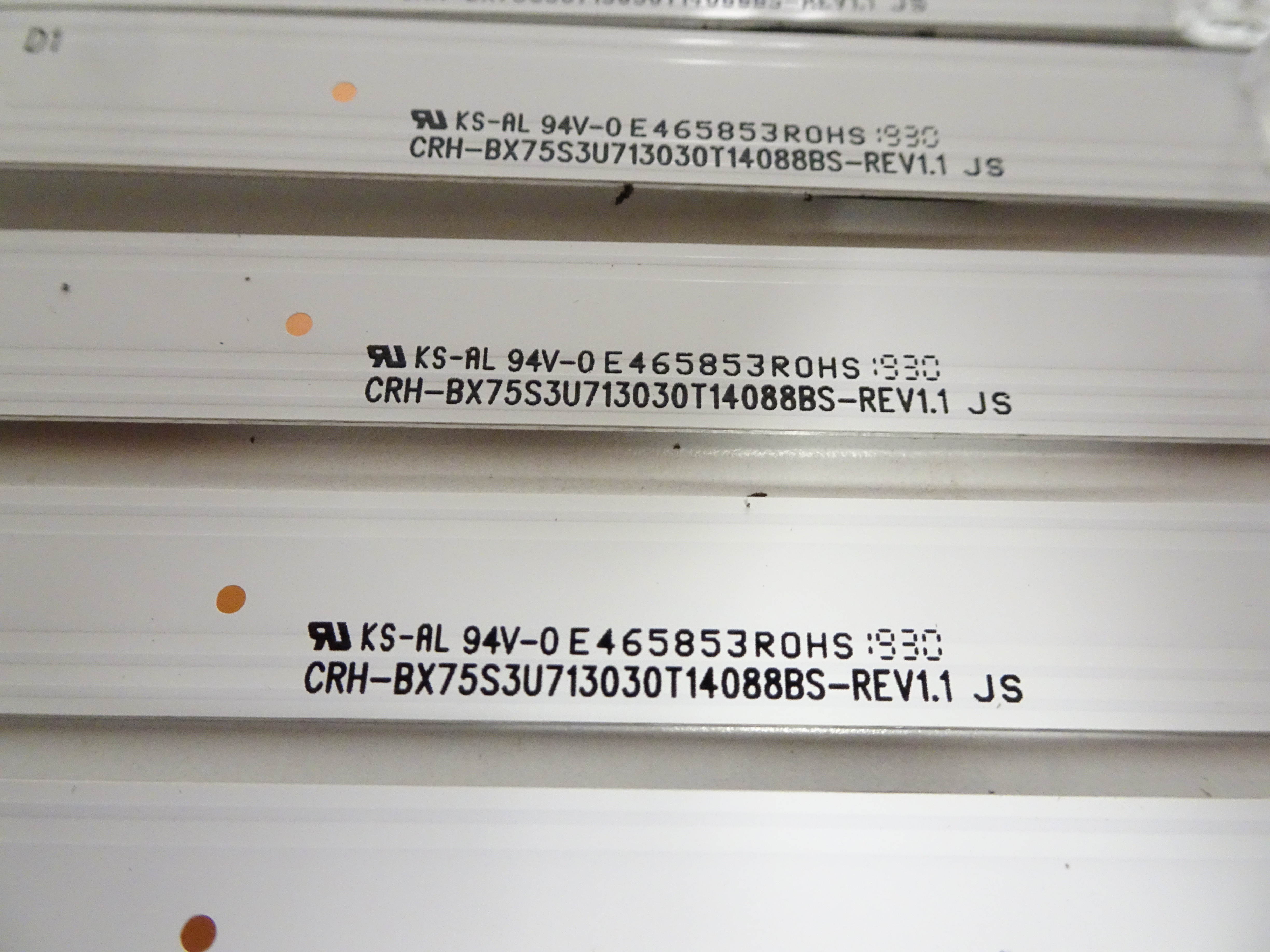 Hisense 75R6E1 LED Backlight Strip Set (14) CRH-BX75S3U713030T14088BS