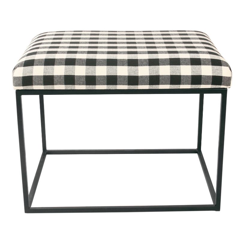 Small Decorative Ottoman Black - HomePop
