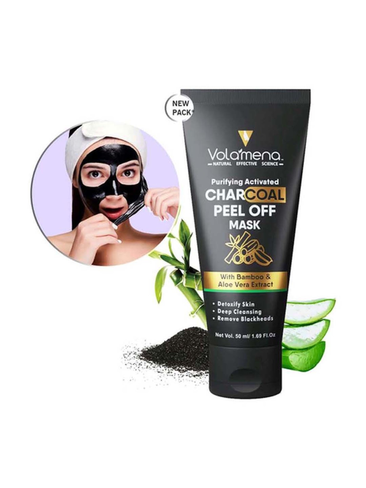 Volamena Purifying Activated Charcoal Peel Off Mask - 50 ml