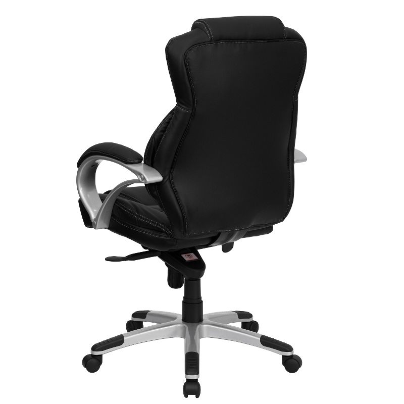 Emma and Oliver High Back Black LeatherSoft Contemporary Executive Swivel Ergonomic Office Chair