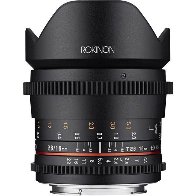 Rokinon 16mm T2.6 Cine DS Full Frame Lens for Canon EF Mount #FFDS16M-C