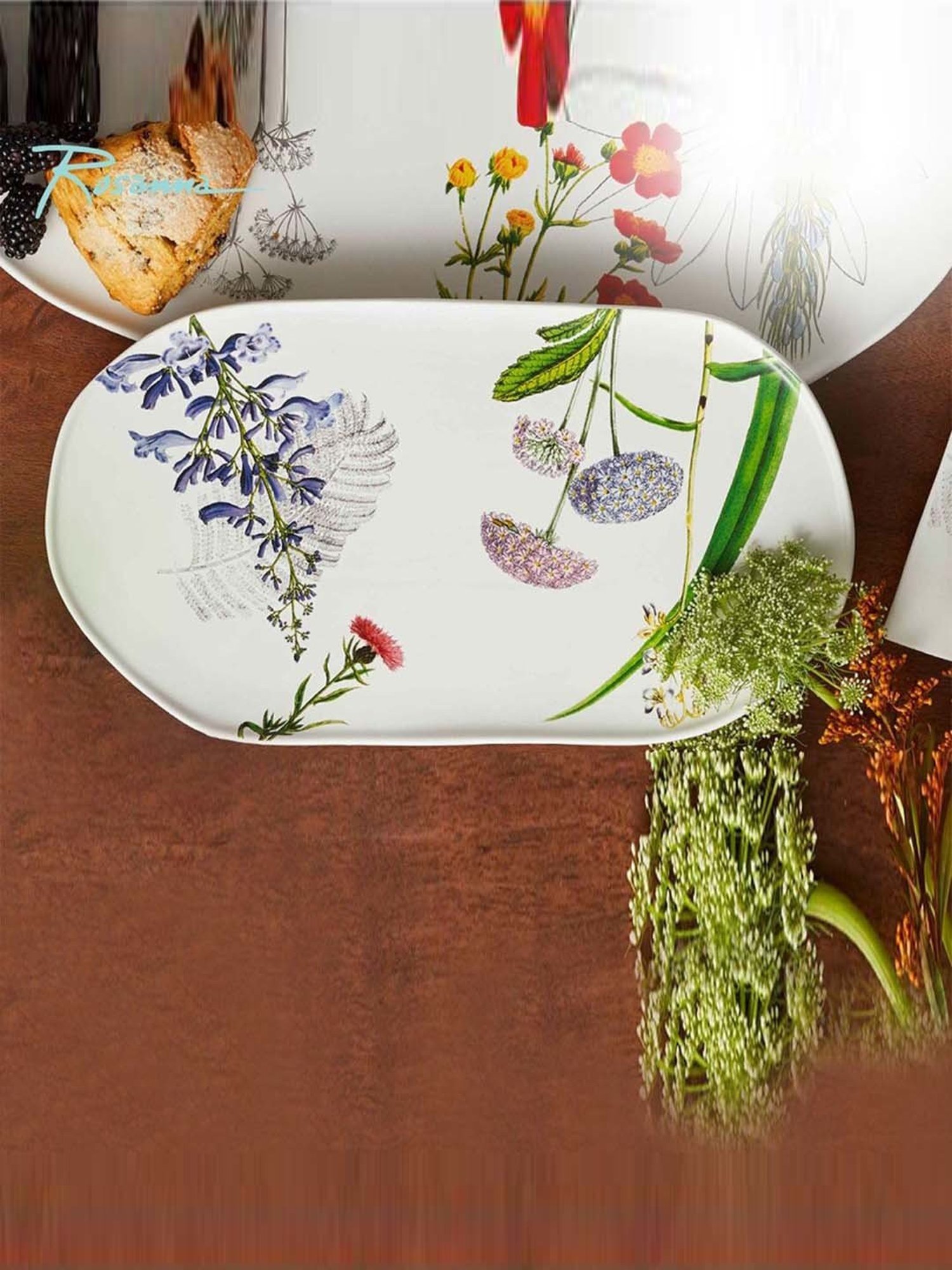 Rosanna Multi Medium Floral Print Tray