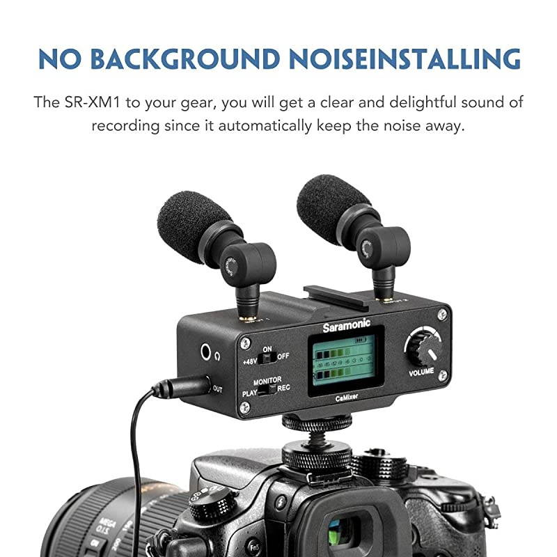 XM1 35mm TRS Microphone for DSLR Cameras Omnidirectional Plug and Play Mic for Camcorders Digital Voice Recorder Gopro CaMixer SmartMixer LavMic SmartRig+ and UWMIC9UWMIC10UWMIC15