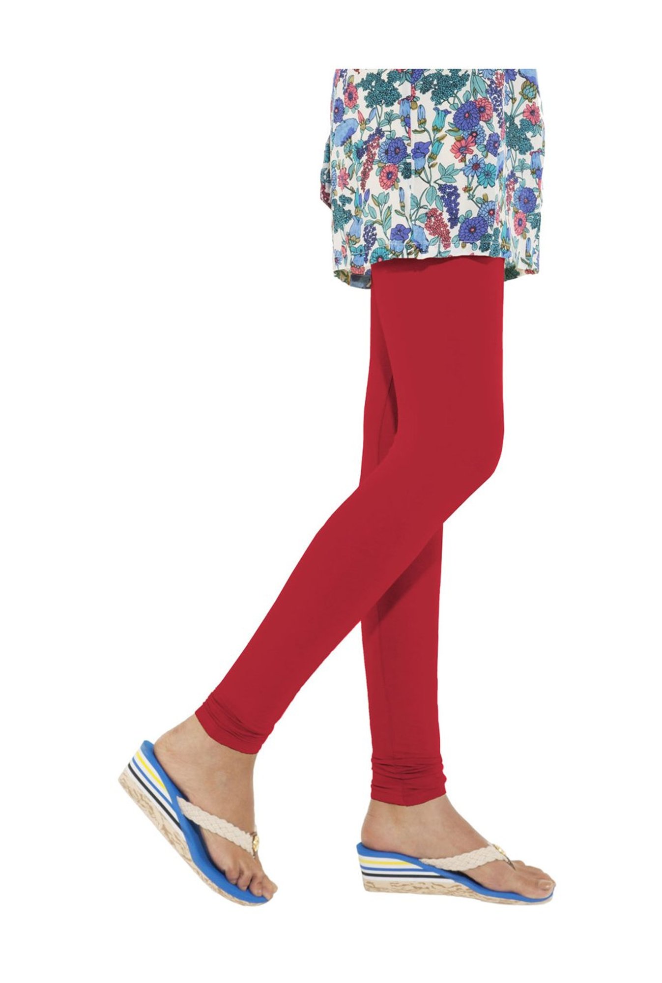Go Colors Cherry Skinny Fit Churidar