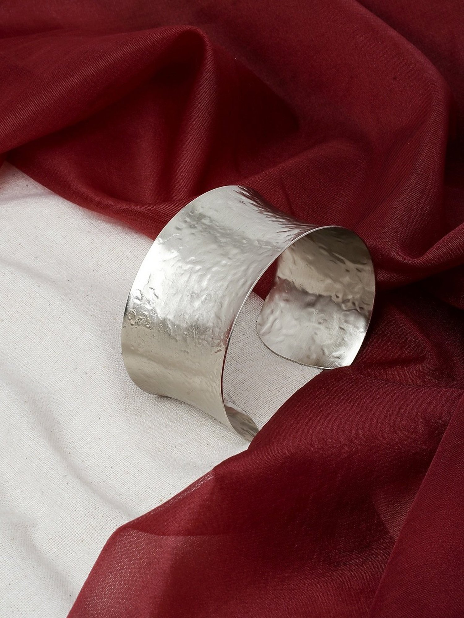 Teejh Darsala Silver Cuffs Bracelet for Women