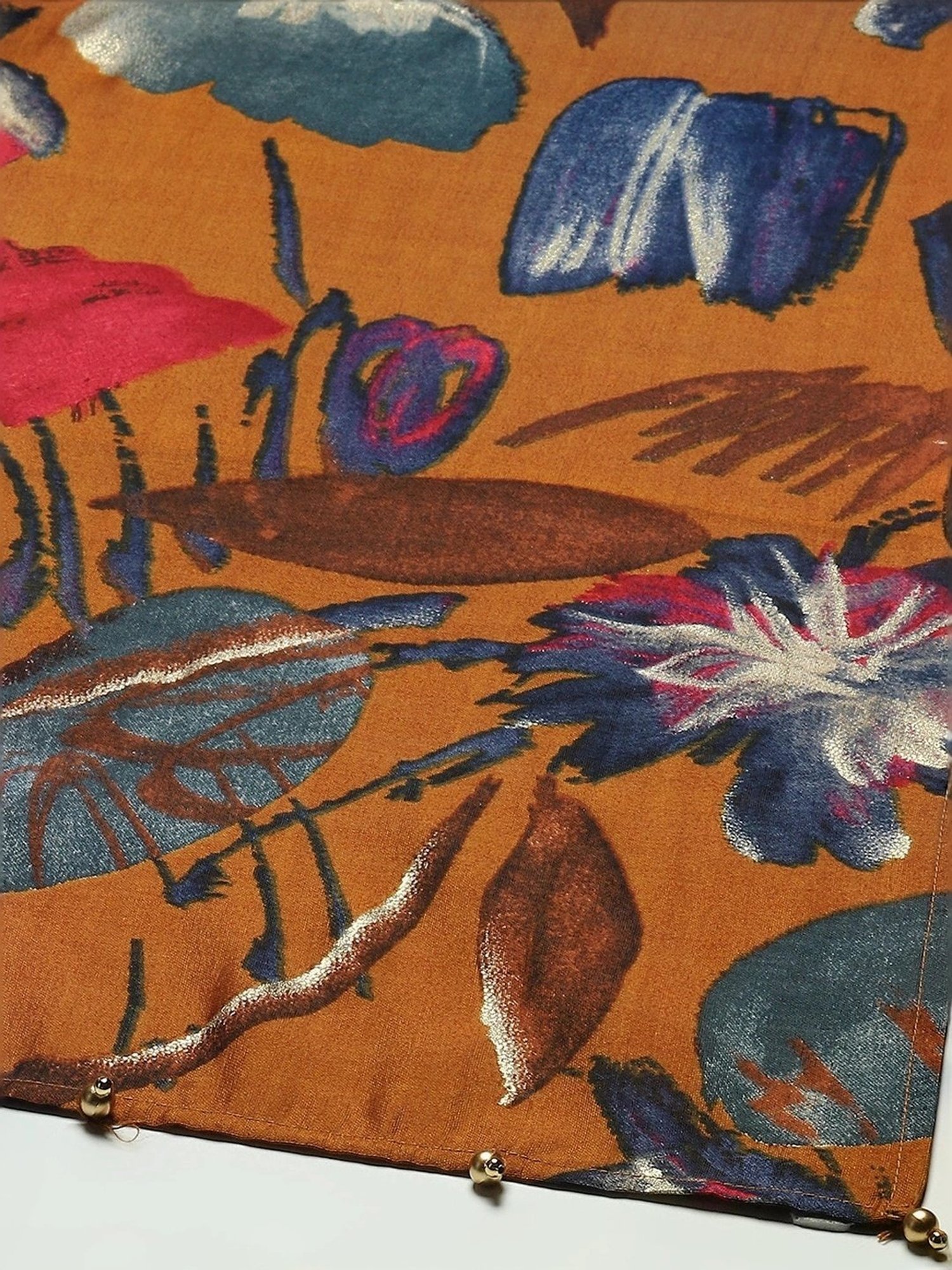 Biba Maroon Embroidered Kurta & Palazzo Set With Dupatta