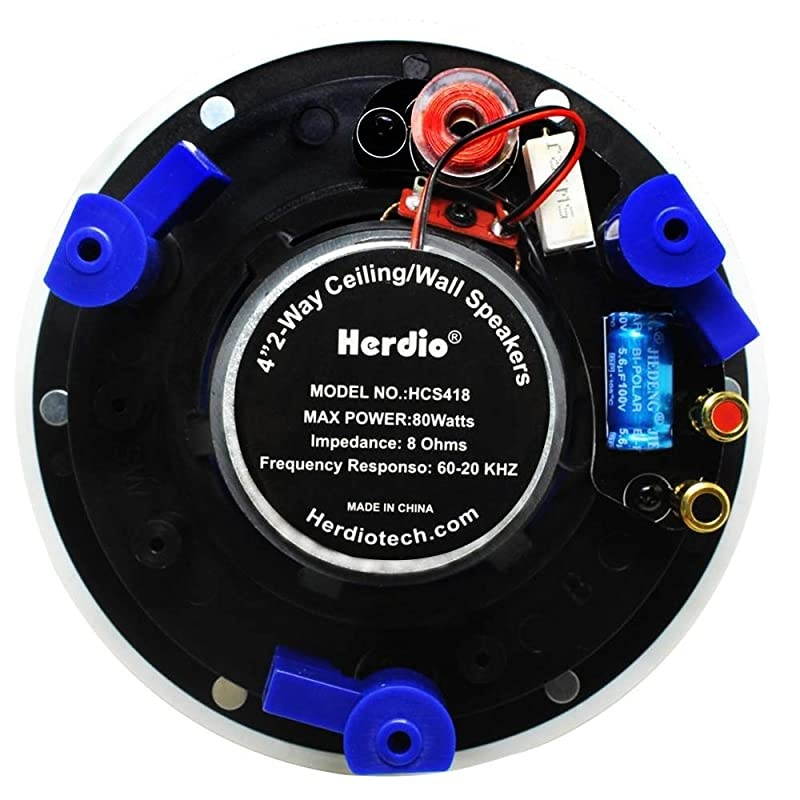 4 HCS418 160 Watts 2 Way Flush Mount in Ceiling in Wall Speakers Perfect for Bathroom KitchenLiving RoomOfficeA Pair