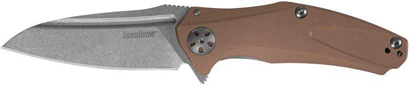 Kershaw Natrix Assisted 2.75in Stonewash Plain Copper Handle