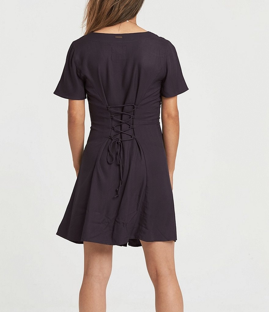 B. Darlin Sleeveless Lurex Striped Tiered Trapeze Dress