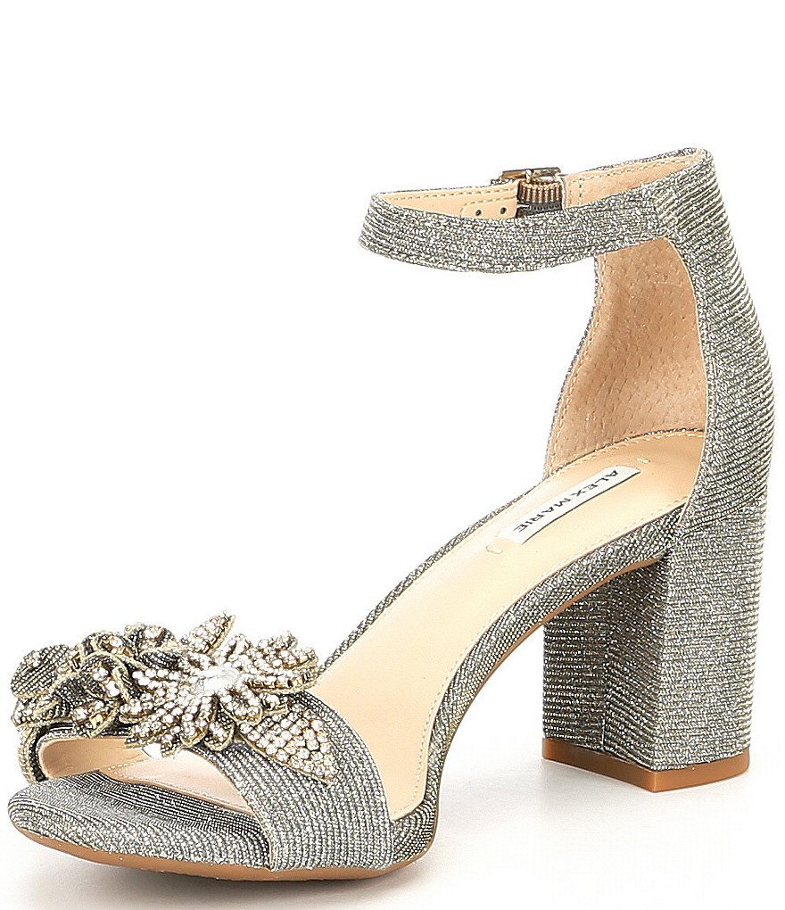 Alex Marie Harlean Ornament Detail Block Heel Dress Sandals