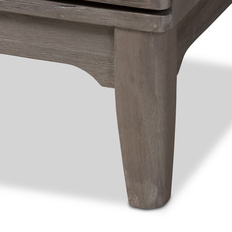 Nash Rustic Platinum Wood Finish 6 Drawer Dresser Gray - Baxton Studio