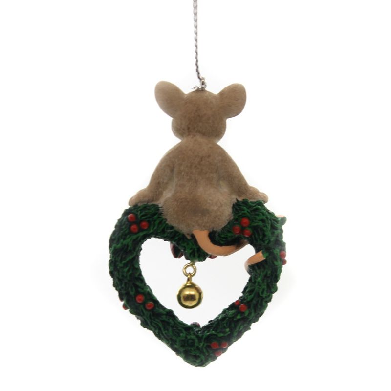 Charming Tails 3.0" 2017 Annual Ornament Dated Mouse Heart Bell  -  Decorative Figurines
