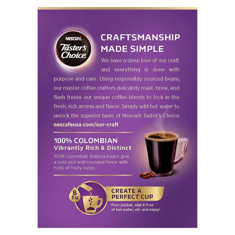 Nescafé Taster's Choice Colombian Medium Dark Roast Instatant Coffee - 16ct