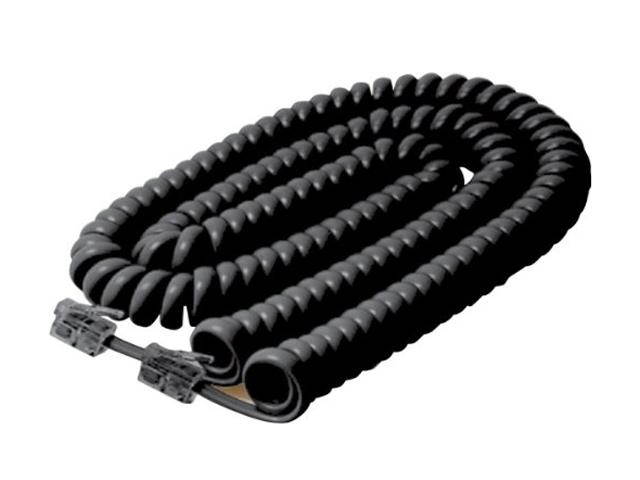 Steren BL-322-025BK 25ft. Coiled Handset Cable Black