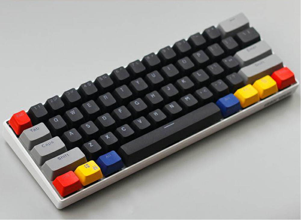 CUUWE 61 PBT Keycaps for 60 Percent Keyboard, Backlit Keycap Set for Mechanical Gaming Keyboard OEM Profile Keycaps with Key Puller for Cherry MX Switches GH60/RK61/GK61/Annie pro 2