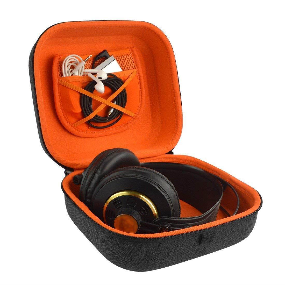 Headphones Case for AKG K340, K240, K242, K271, K272, K141, K142, K121 / Hard Shell Large Carrying Case / Headset Travel Bag with Space for Cable, Earpads, Amplifier and Accessories