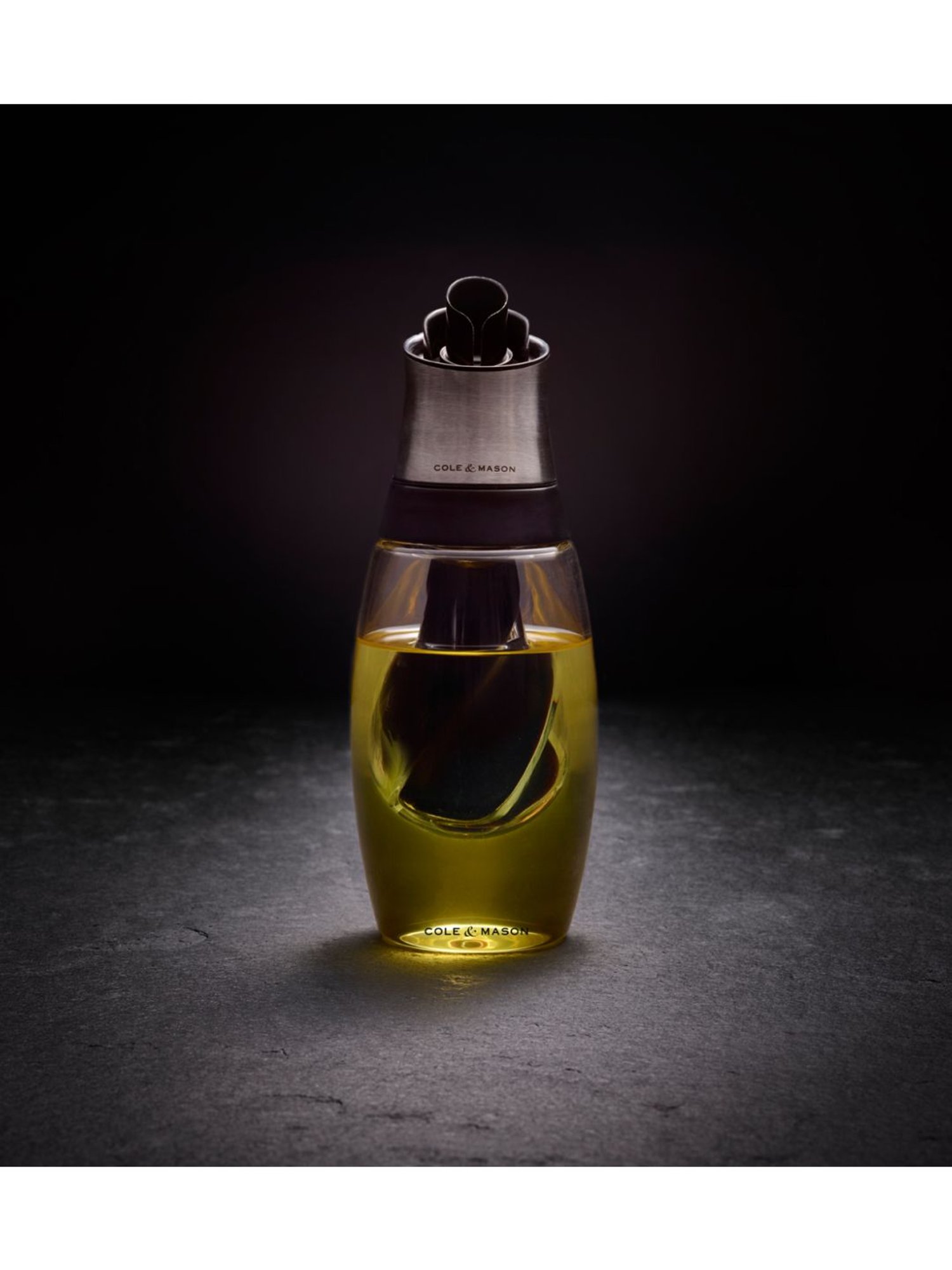 COLE & MASON Transparent Glass Oil & Vinegar Pourer - Set of 1