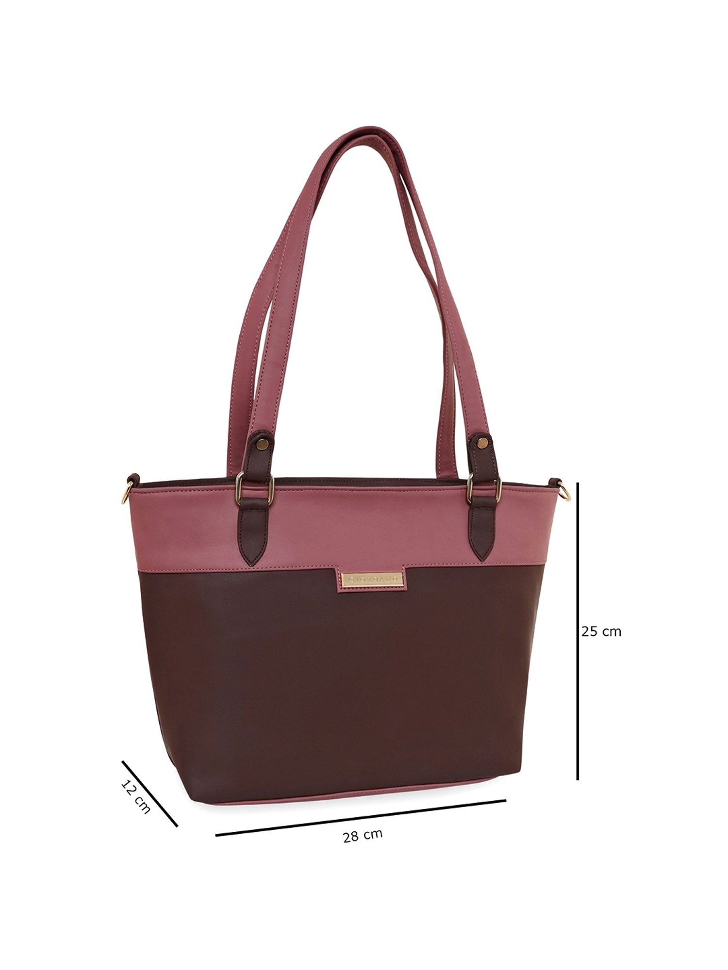 Giordano Brown Solid Medium Shoulder Handbag