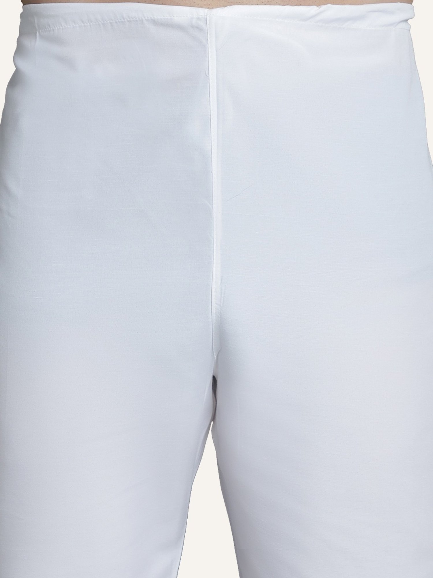 Jompers Yellow & White Regular Fit Embroidered Kurta Bottom Set