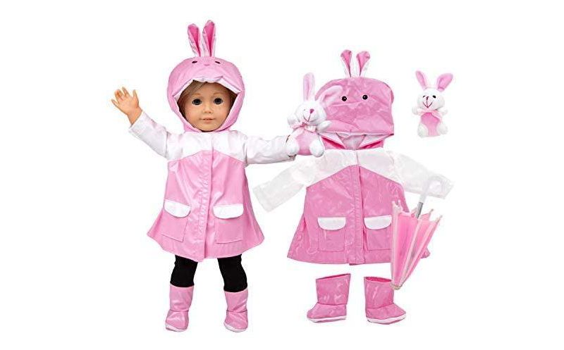 Dress Along Dolly Easter Bunny Rain Outfit for American Girl Doll