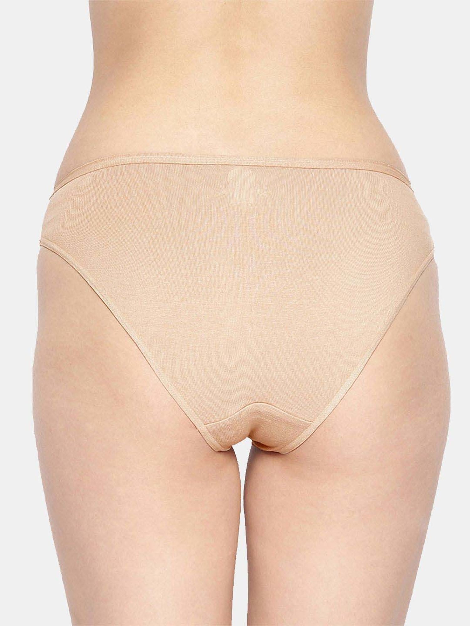 Inner Sense Navy & Beige Plain Bikini Panty - Pack Of 2