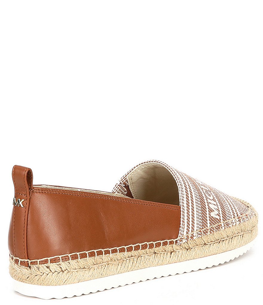 MICHAEL Michael Kors Lenny MK Logo Stripe Jacquard Espadrilles
