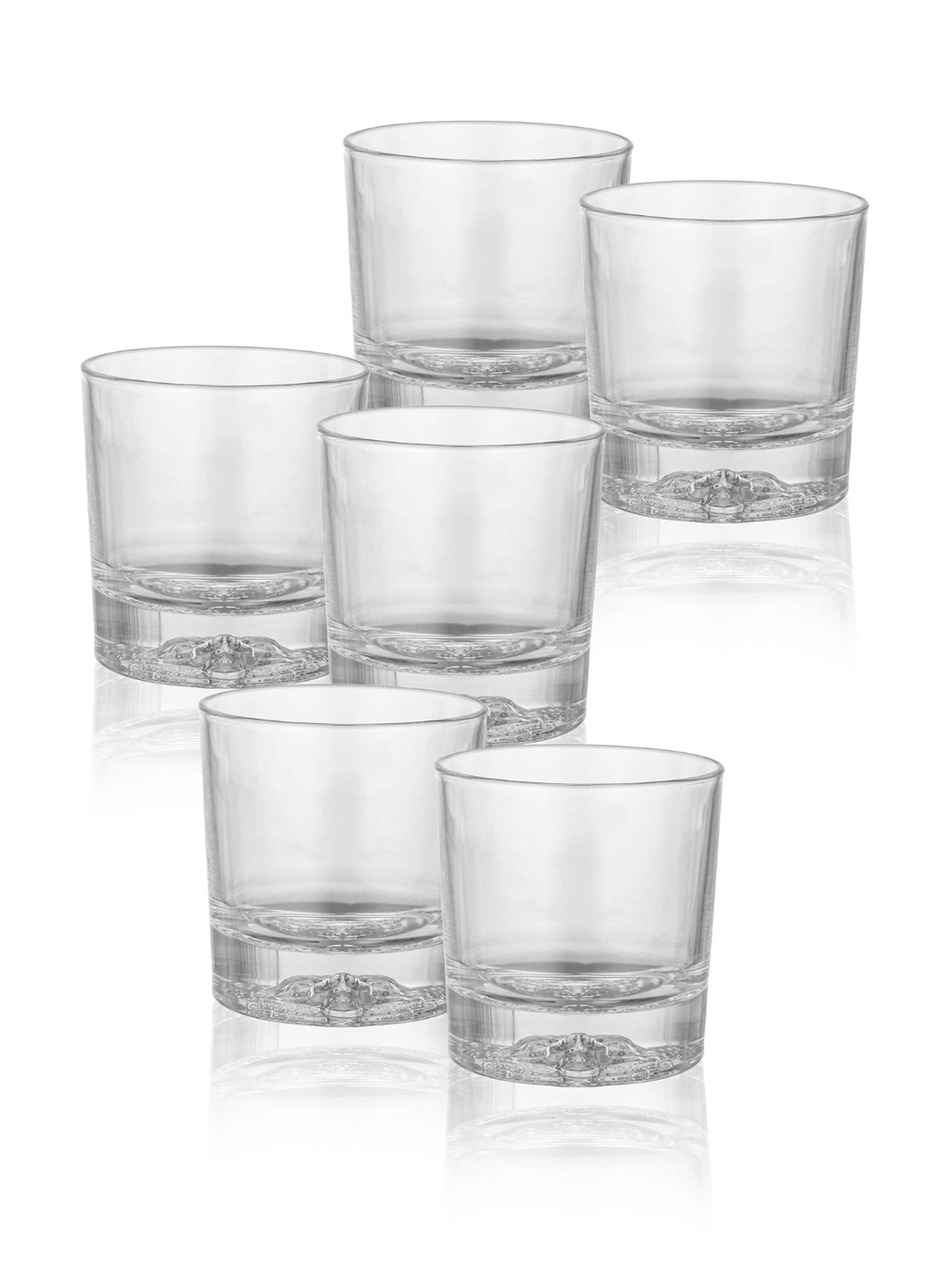 Trovea's Crystal Old Fashioned Transparent Glass Whiskey Glass - Set of 6