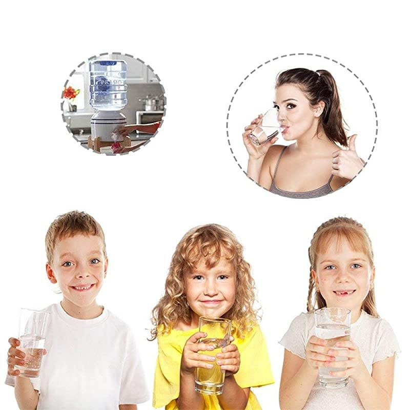 20 Pieces Non Spill Caps Anti Splash Bottle Caps Reusable for 55mm 3 and 5 Gallon Water Jugs with 2 Pieces Water Bottle HandleRandom Color