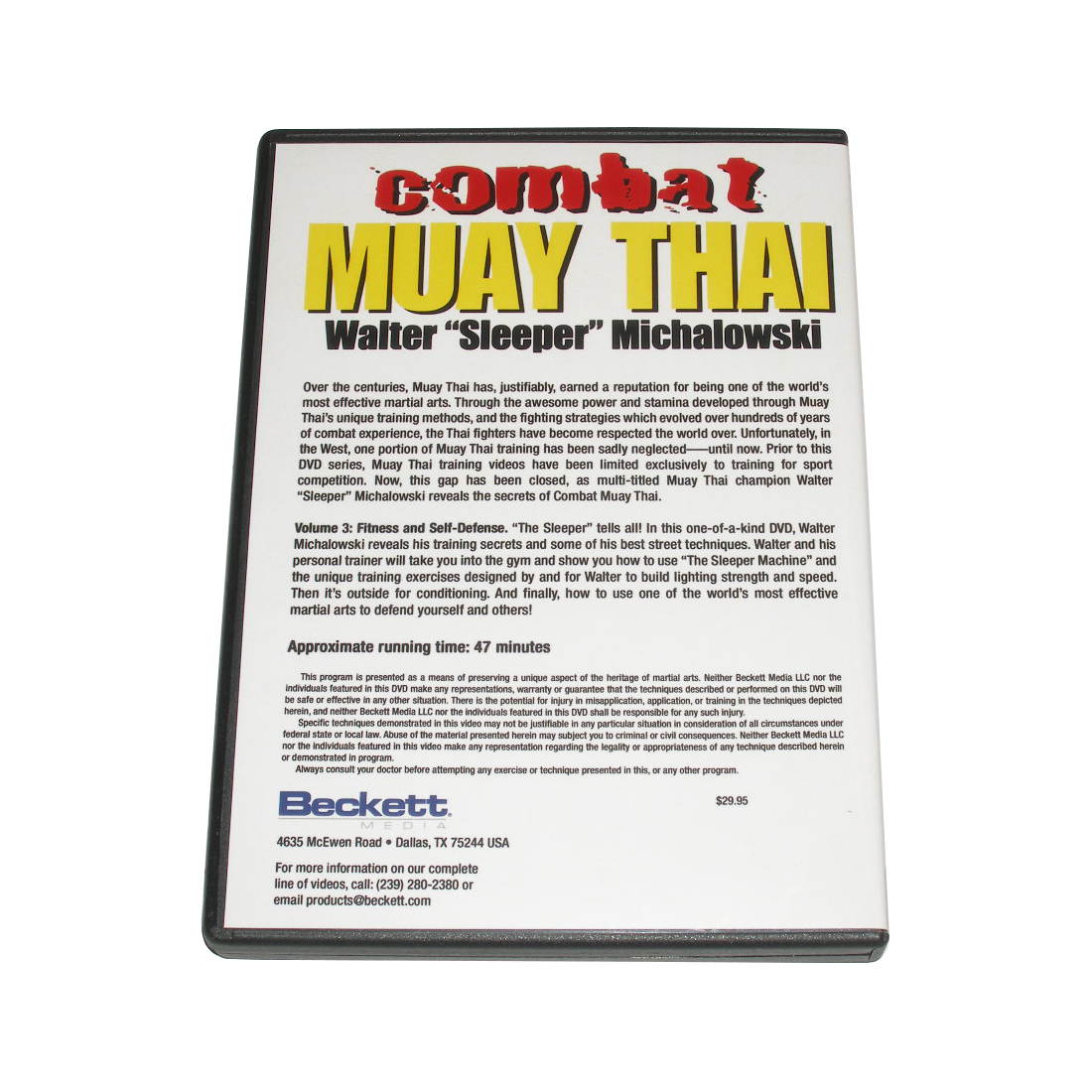 Combat Muay Thai #3 Training Secrets Street Tech DVD Walter Michalowski CMT03-D