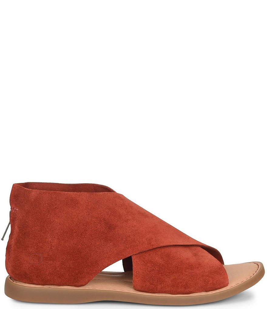 Born Iwa Criss Cross Banded Suede Sandals