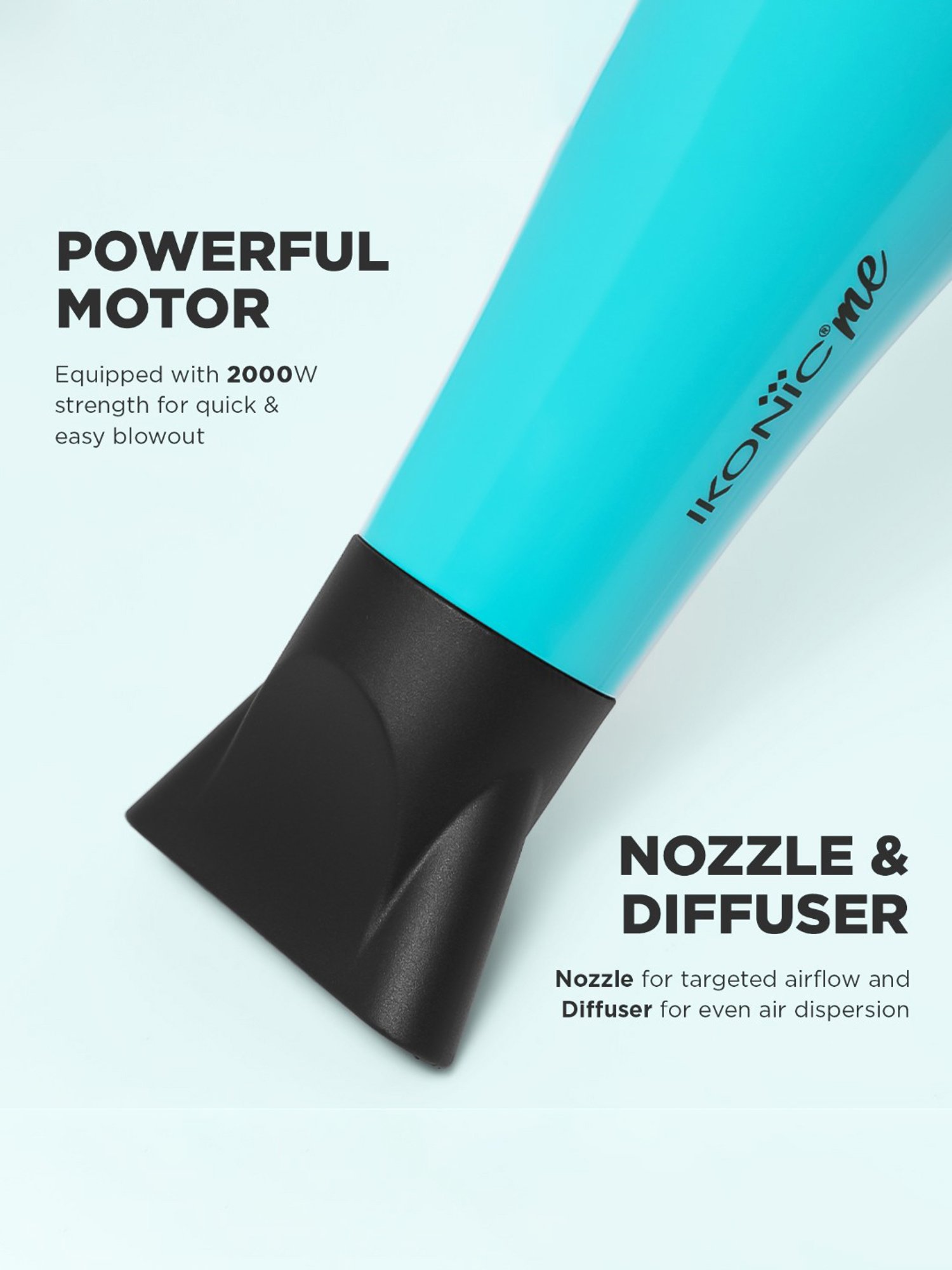 Ikonic Me Ultra Light 2000 Hair Dryer - Teal