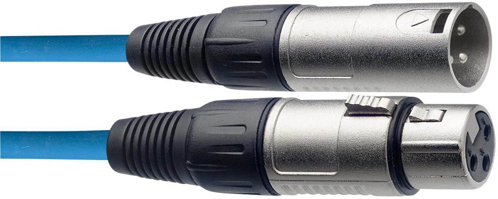 Stagg XLR Microphone Cable 20 ft. - Assorted Colors Blue